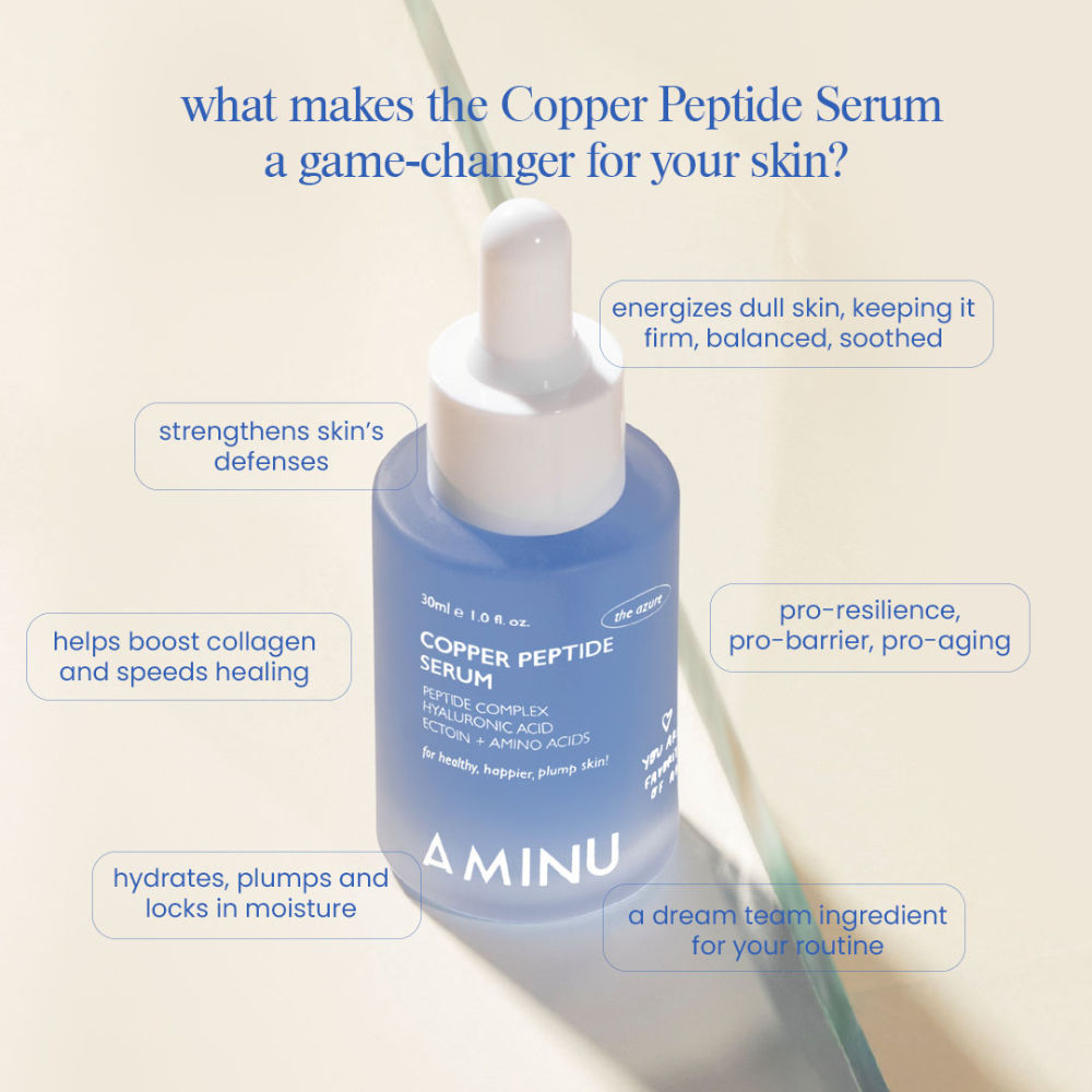 Copper Peptide Serum for Collagen Boost, Hydration, Firmness & Barrier Repair – DGA + Ectoin