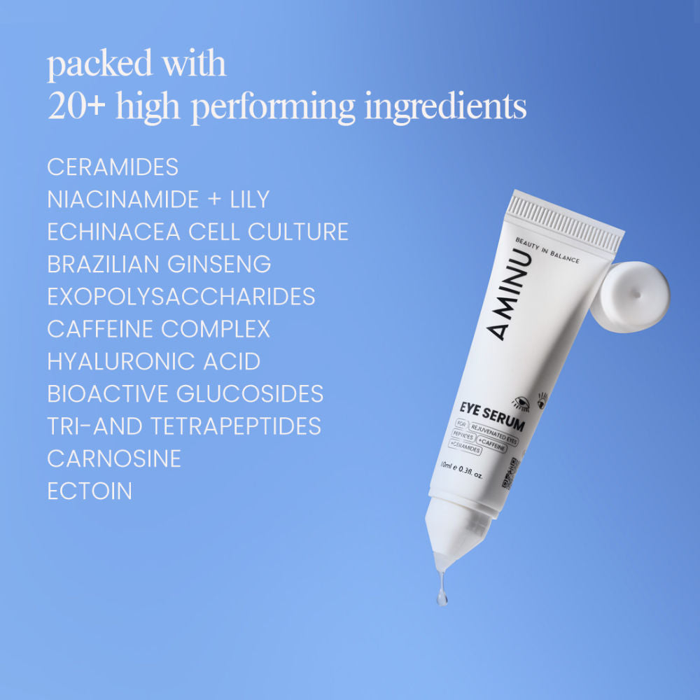 Eye Serum – Peptide, Caffeine, HA + 15 Actives for Dark Circles, Puffiness, Wrinkles, Fine Lines