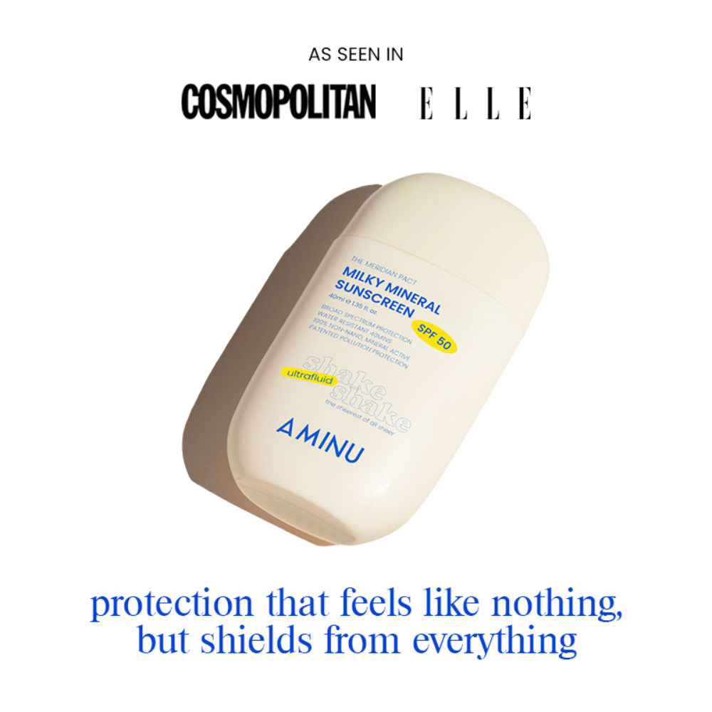 Milky Mineral Sunscreen SPF 50 PA++++, Zinc Oxide, No White Cast, Ultra-Fluid, Water Resistant