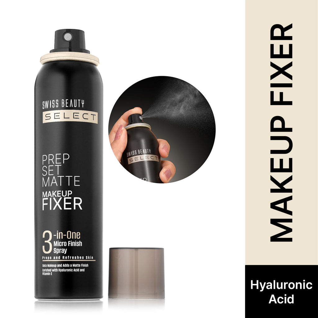Select Prep Set Matte 3 In 1 Micro Finish Spray Enriched With Hyaluronic Acid and Vitamin E