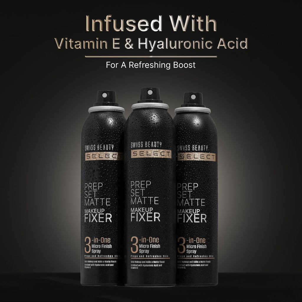 Select Prep Set Matte 3 In 1 Micro Finish Spray Enriched With Hyaluronic Acid and Vitamin E
