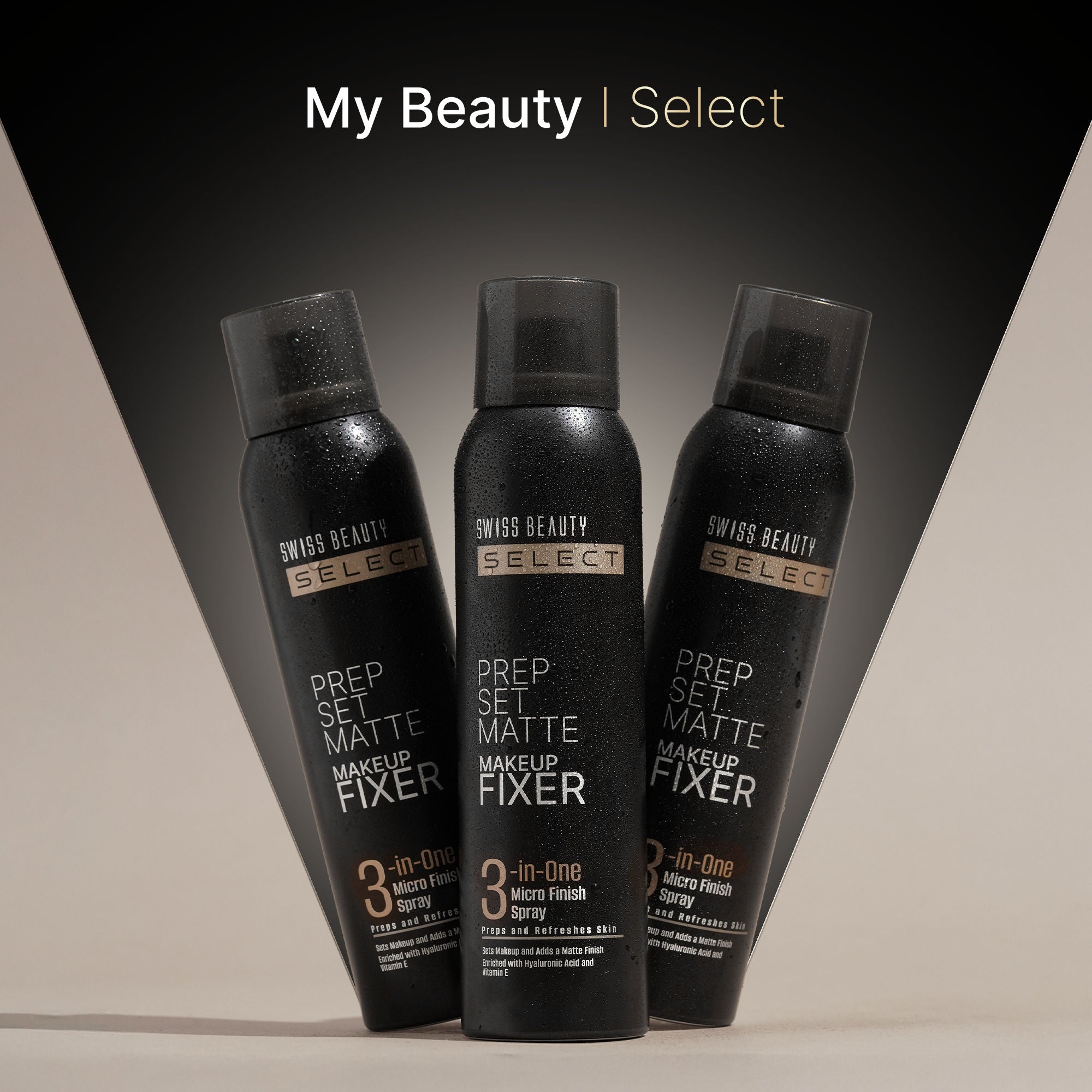 Select Prep Set Matte 3 In 1 Micro Finish Spray Enriched With Hyaluronic Acid and Vitamin E