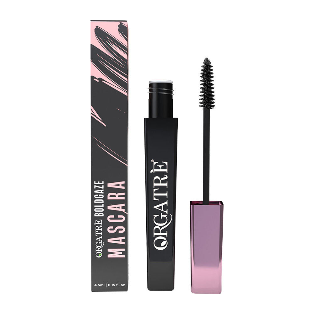 Boldgaze Waterproof Mascara for High Volume, Smudge-Proof & Highly Pigmented Very Black