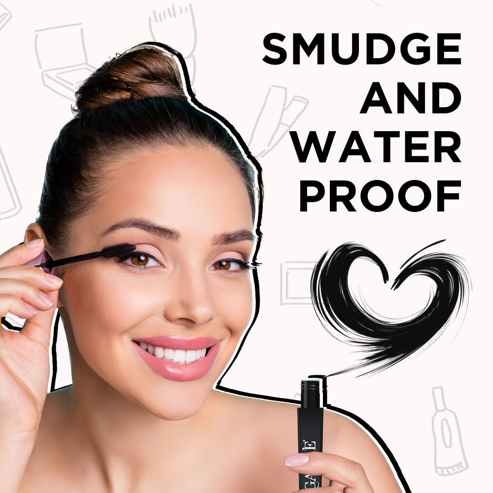 Boldgaze Waterproof Mascara for High Volume, Smudge-Proof & Highly Pigmented Very Black