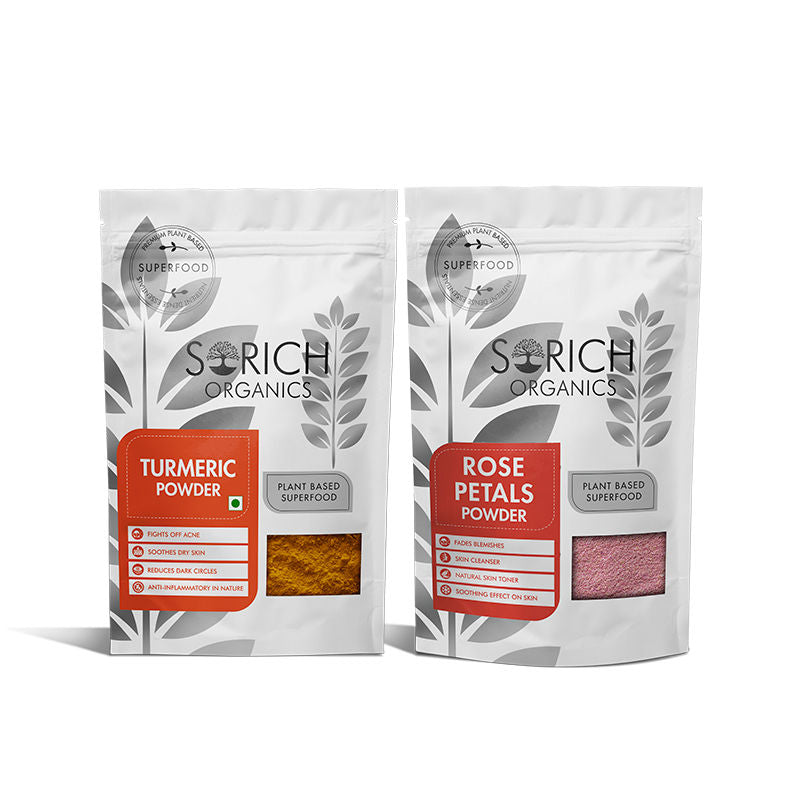 Rose Petals And Turmeric Powder