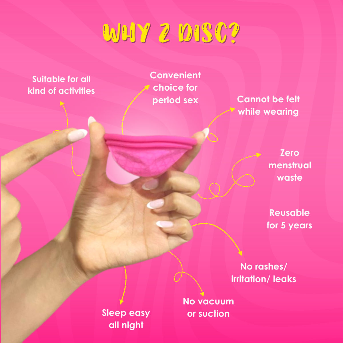 Reusable Menstrual Disc - Medium SizeZ Disc - 100% Medical Grade Silicone