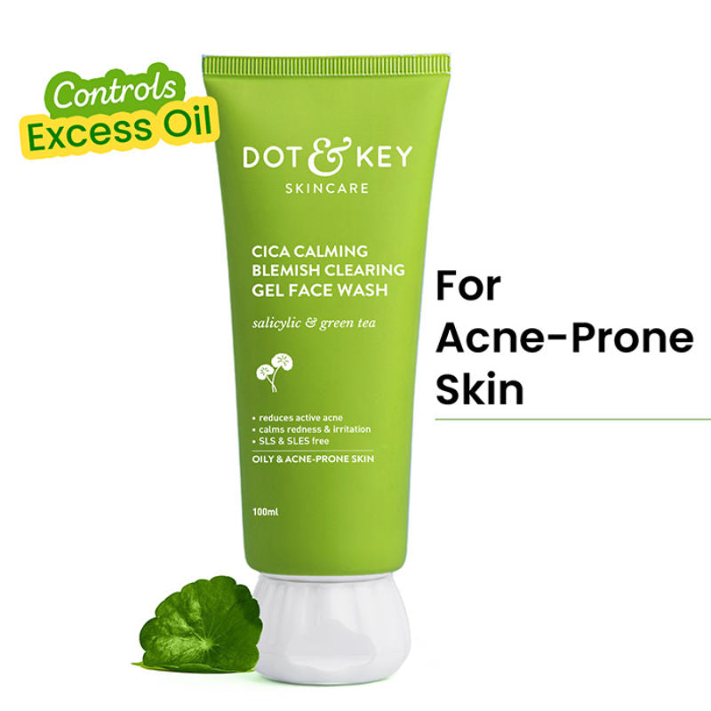 Cica Salicylic & Green Tea Facewash For Acne Prone Skin, Cleanses Pores & Excess Oil