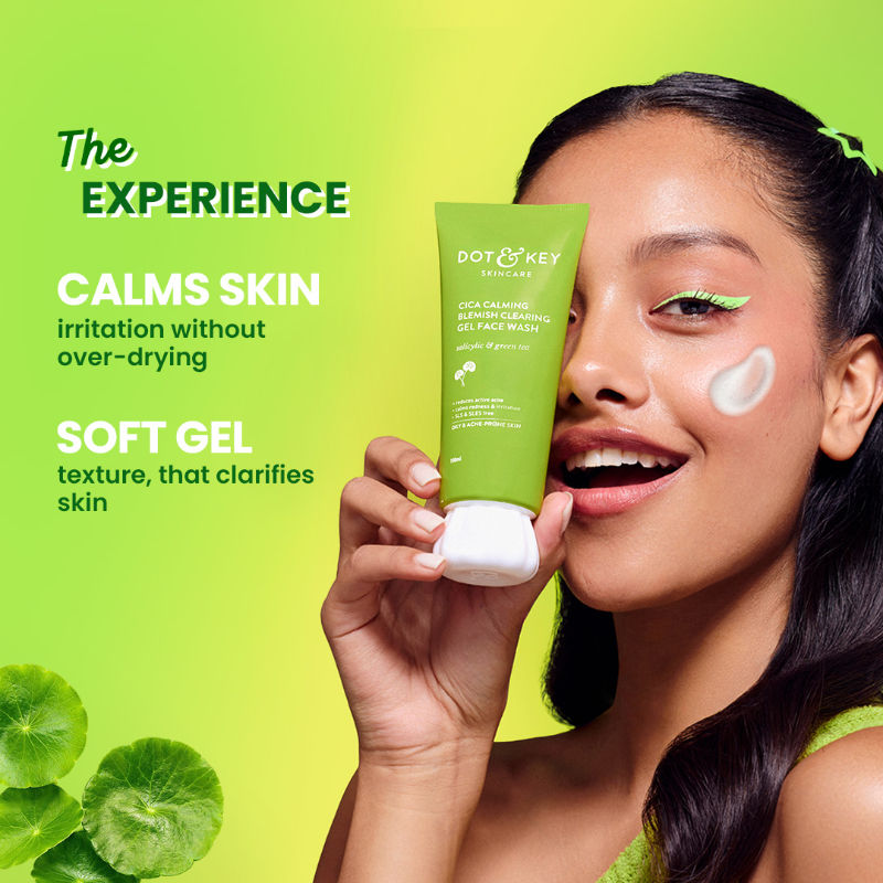 Cica Salicylic & Green Tea Facewash For Acne Prone Skin, Cleanses Pores & Excess Oil