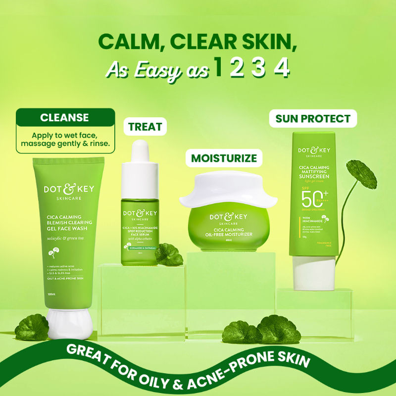Cica Salicylic & Green Tea Facewash For Acne Prone Skin, Cleanses Pores & Excess Oil