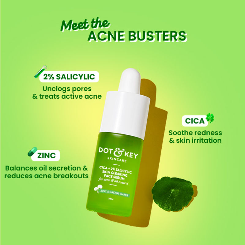2% Salicylic Cica Anti Acne Face Serum For Irritation & Unclogs Pores