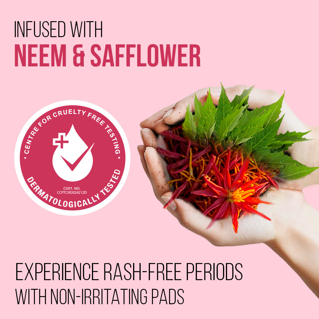 Period Care Xxl Soft Sanitary Pads Neem Safflower Heavy Flow, Rash-Free