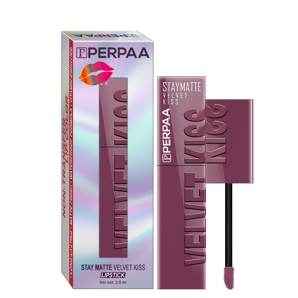 Velvet Kiss Matte Waterproof Liquid Lipstick - Dark Mauve