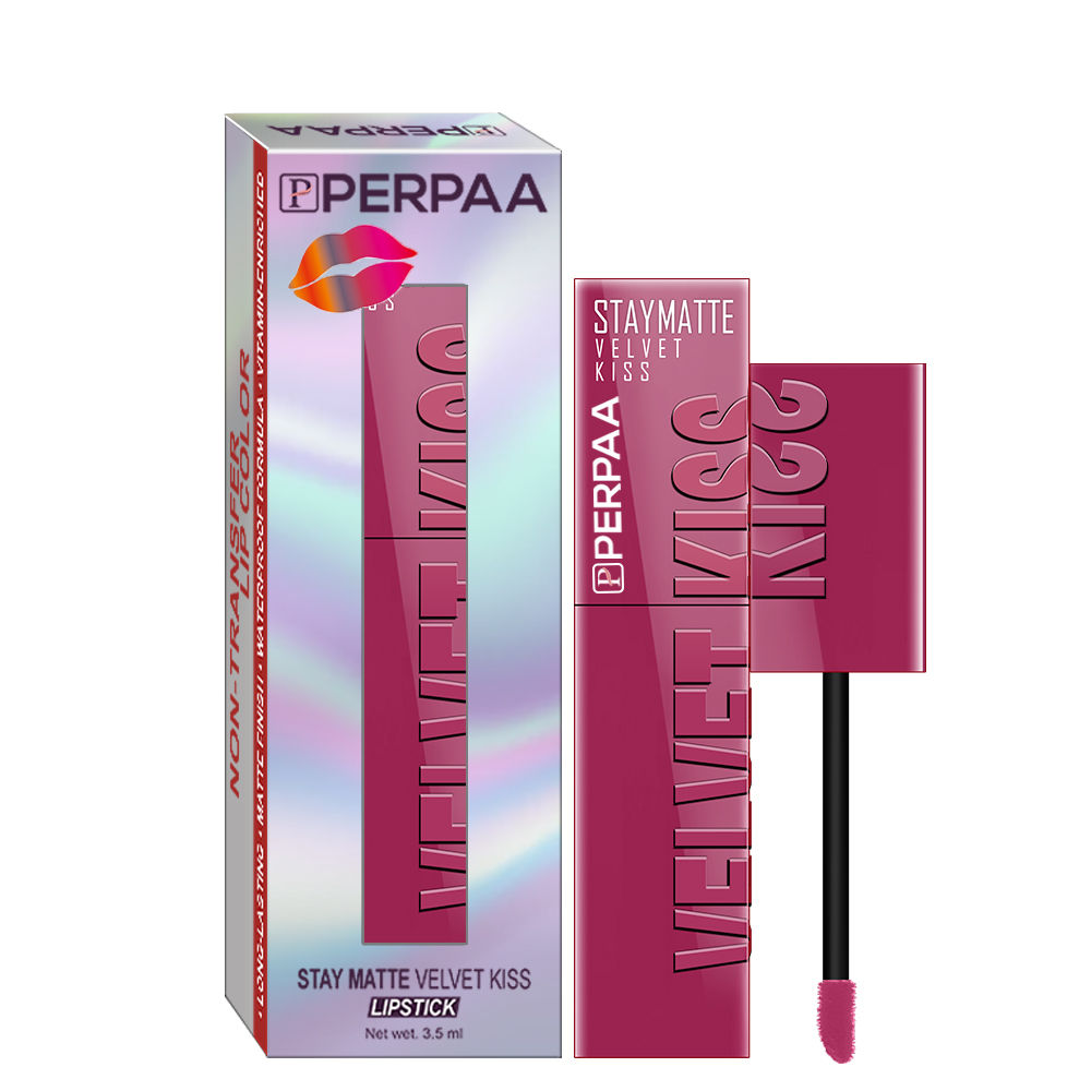 Velvet Kiss Matte Waterproof Liquid Lipstick - Dark Pink