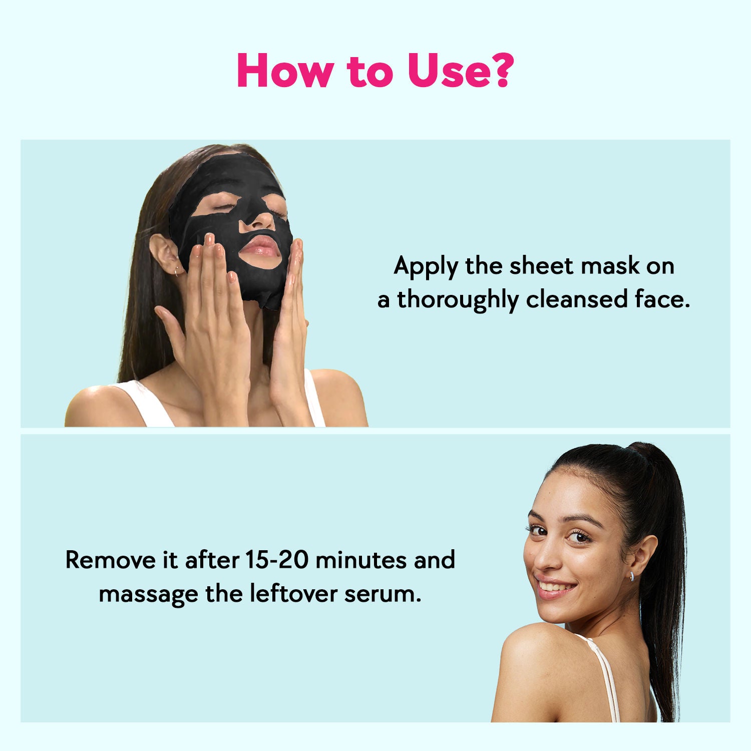 Korean Black Charcoal + Aloe Vera + Niacinamide Sheet Mask