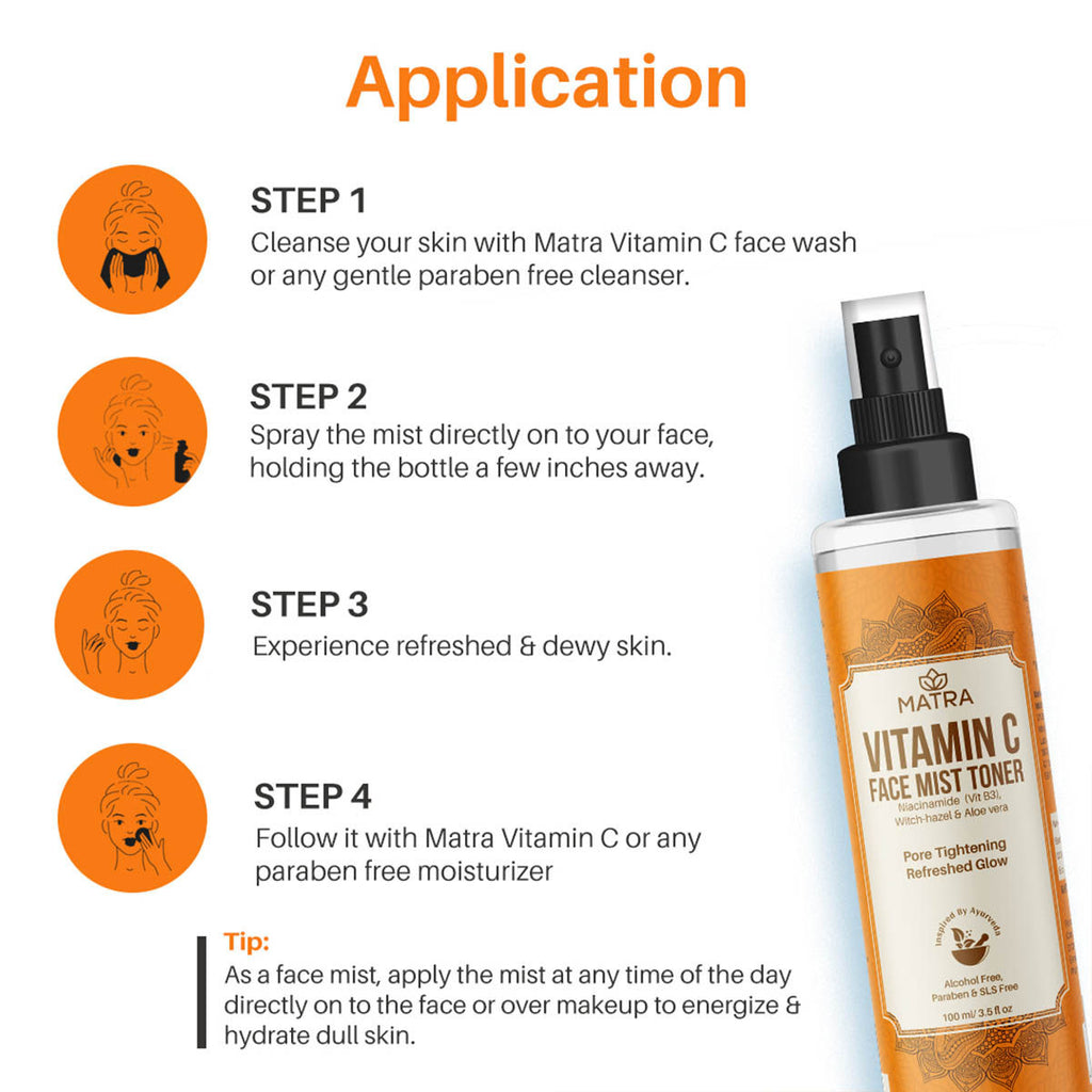 Vitamin C Face Mist Toner with Niacinamide (vit B3) Witch Hazel And Aloe Vera