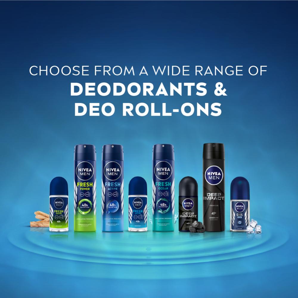 MEN Deodorant, Fresh Ocean, 48h Long lasting Freshness with Fresh Aqua Scent