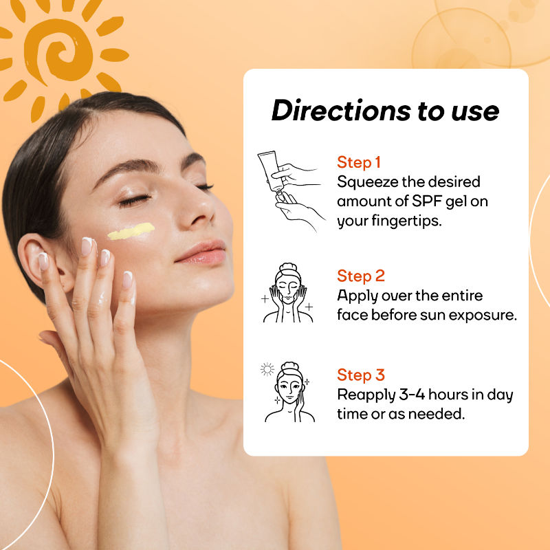 Sunscreen for Oily Skin, Anti Acne UV Face Gel SPF 50 PA++++ Glow, Matte & No White Cast