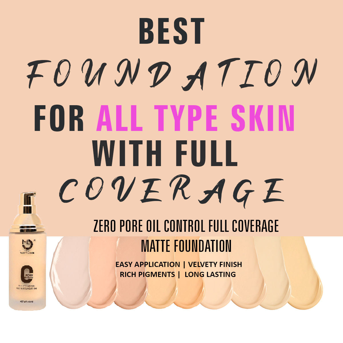 Zero Pore Oil Control Full Coverage Matte Foundation