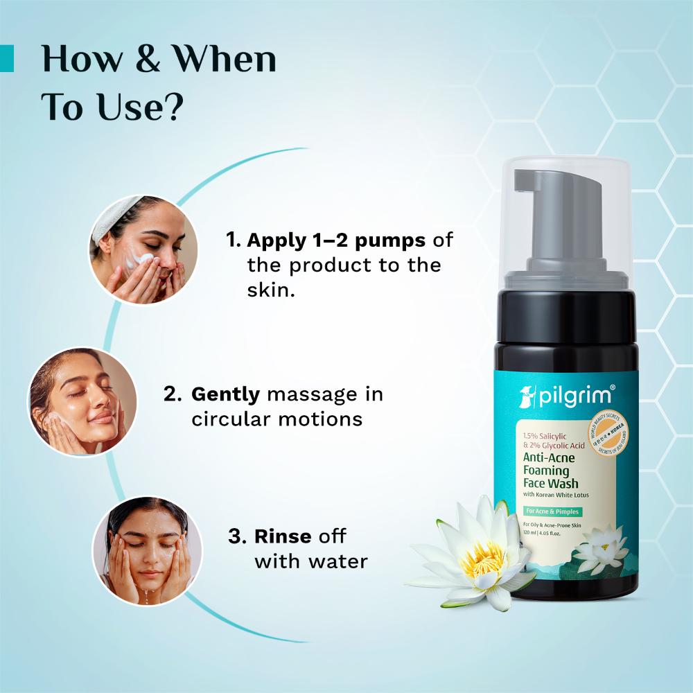 Salicylic (BHA) & Glycolic Acid (AHA) Foaming Face Wash