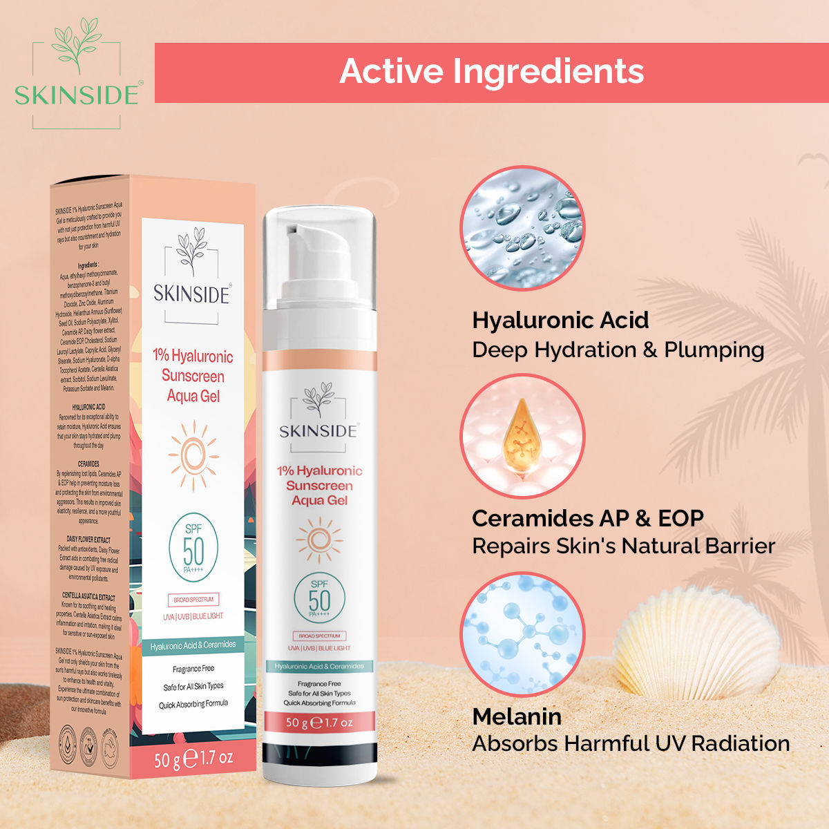 1% Hyaluronic Sunscreen Aqua Gel Ultra Light SPF 50 PA++++