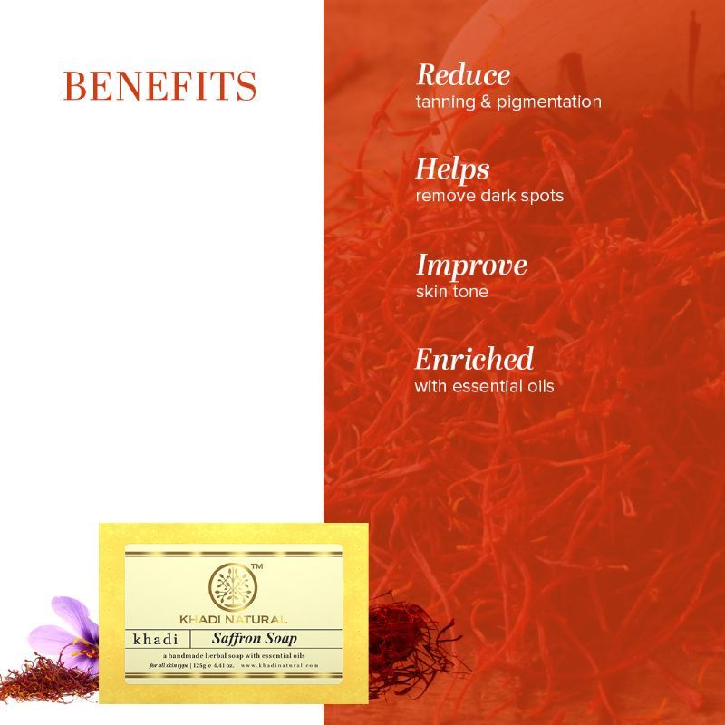 Saffron Handmade Soap Reduce Blemishes & Dark Spots