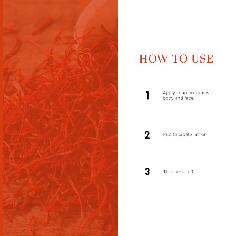 Saffron Handmade Soap Reduce Blemishes & Dark Spots