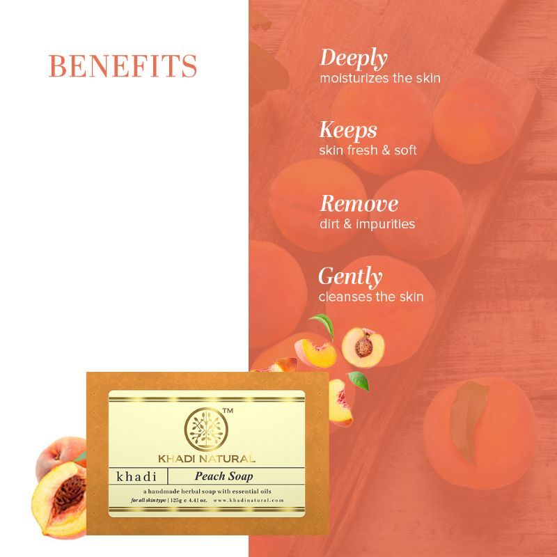 Peach Handmade Soap Remove Dirt & Impurities