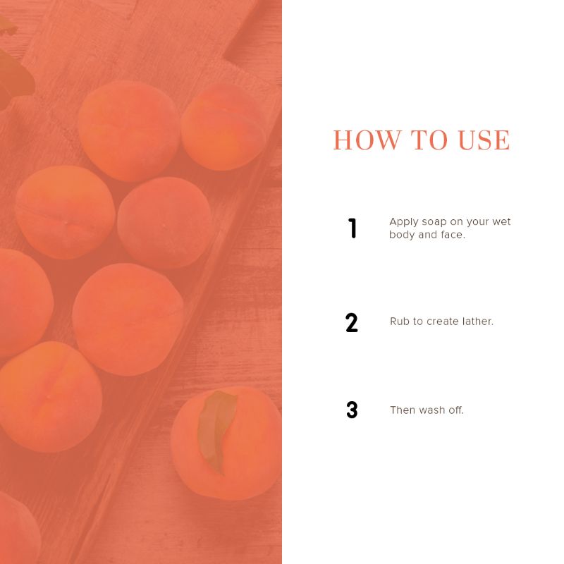 Peach Handmade Soap Remove Dirt & Impurities