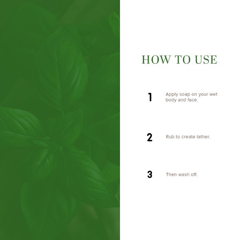 Basil Scrub Handmade Soap Anti-Aging
