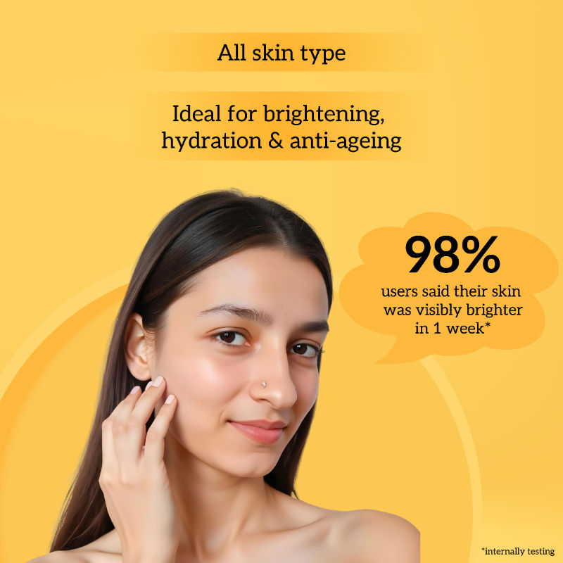 Vitamin-C Serum with Hyaluronic Acid, Amla & Turmeric, Lightweight Formula for Glowing Skin