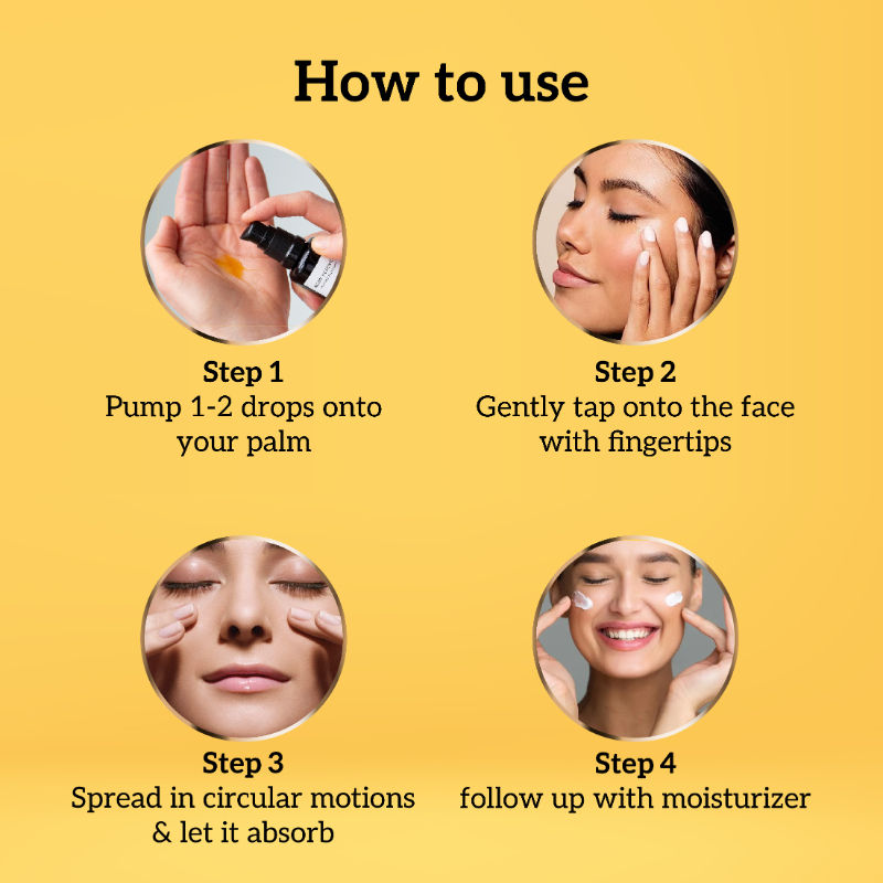 Vitamin-C Serum with Hyaluronic Acid, Amla & Turmeric, Lightweight Formula for Glowing Skin