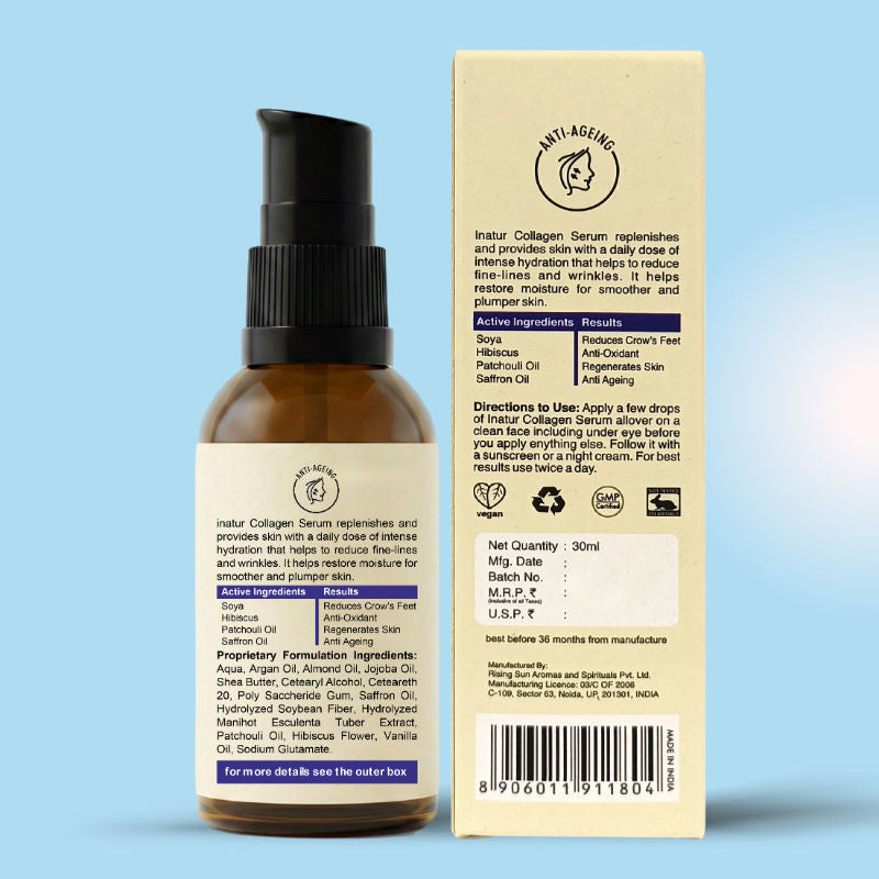 Collagen Face Serum with Peptides, Anti-Aging, Boosts Elasticity, Firms Skin & Restores Glow