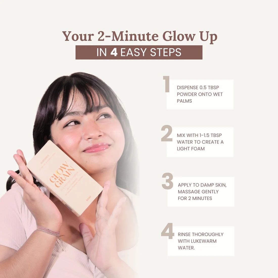 Glow Grain Rice Enzyme Cleanser For Glowing & Hydrated Skin