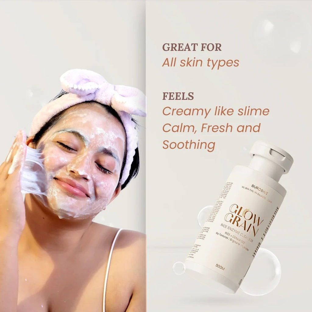 Glow Grain Rice Enzyme Cleanser For Glowing & Hydrated Skin
