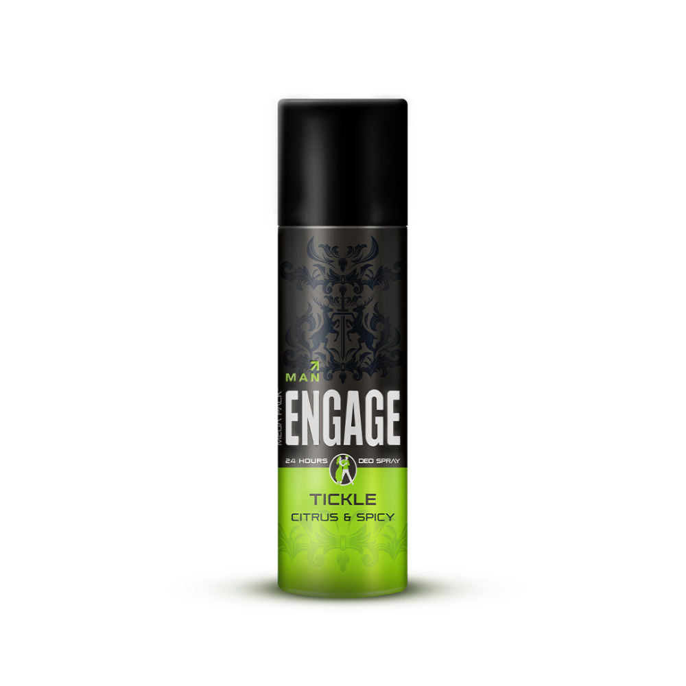 Tickle Deo Spray For Men, Citrus & Spicy, Skin Friendly, Long-Lasting