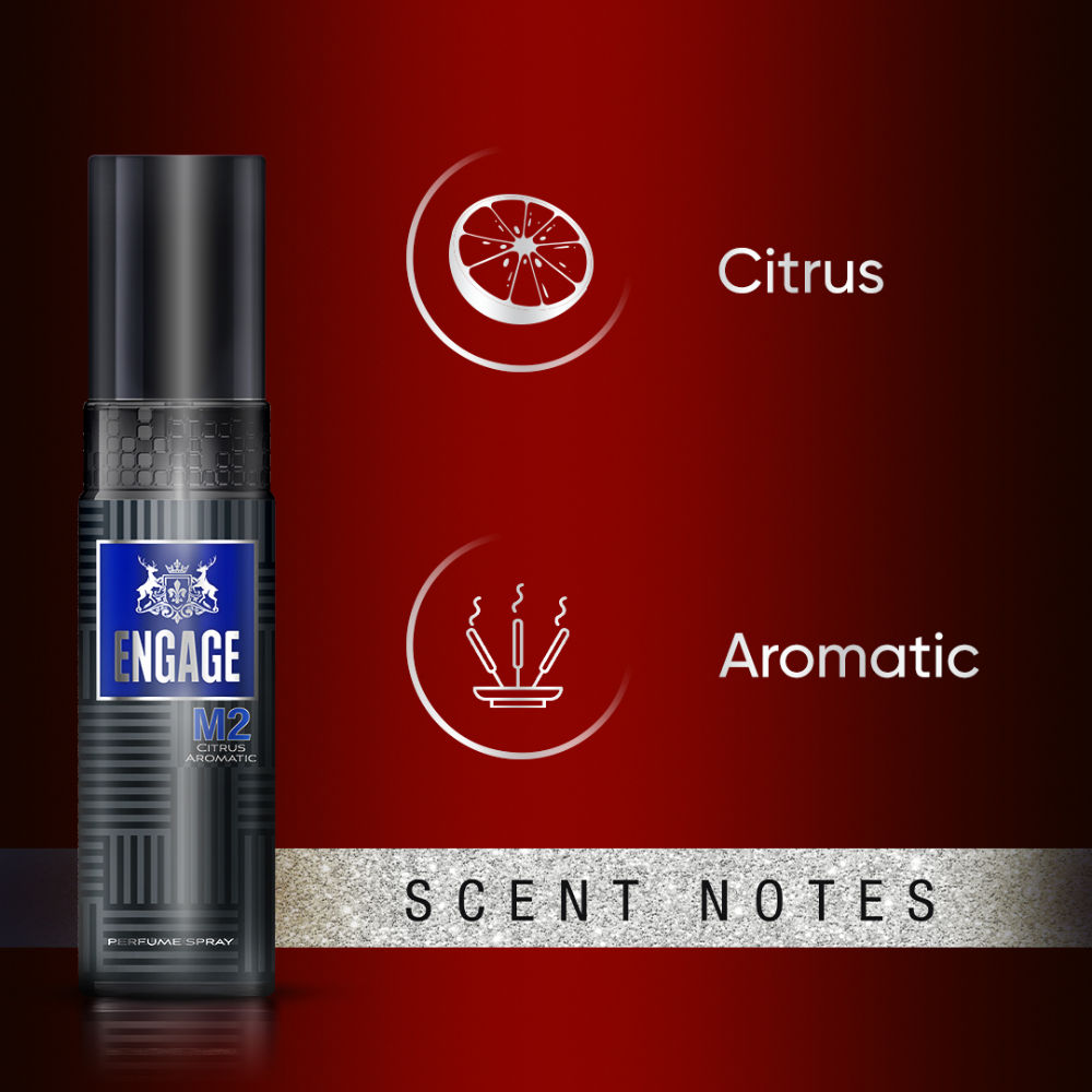 M2 Perfume Spray For Men, Citrus & Lavender, Skin Friendly, Long-Lasting