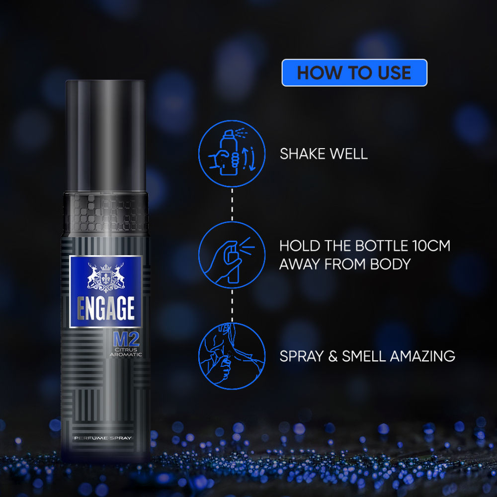 M2 Perfume Spray For Men, Citrus & Lavender, Skin Friendly, Long-Lasting