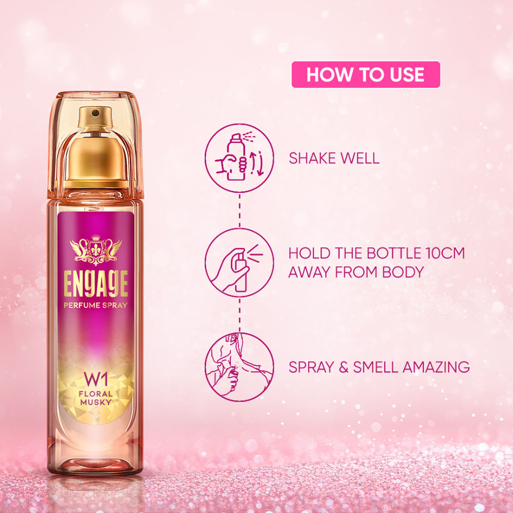 W1 Perfume Spray For Women, Fruity & Floral, Skin Friendly, Long-Lasting