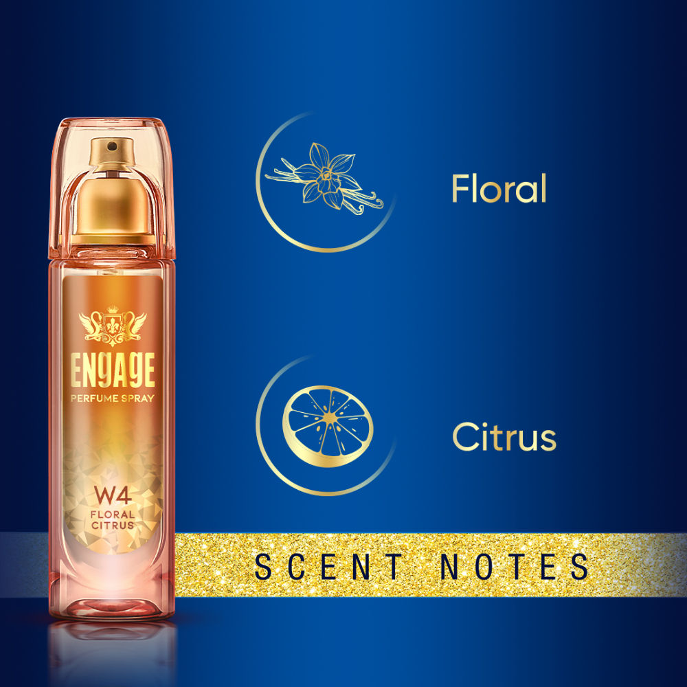 W4 Perfume Spray For Women, Fruity & Floral, Skin Friendly, Long-Lasting