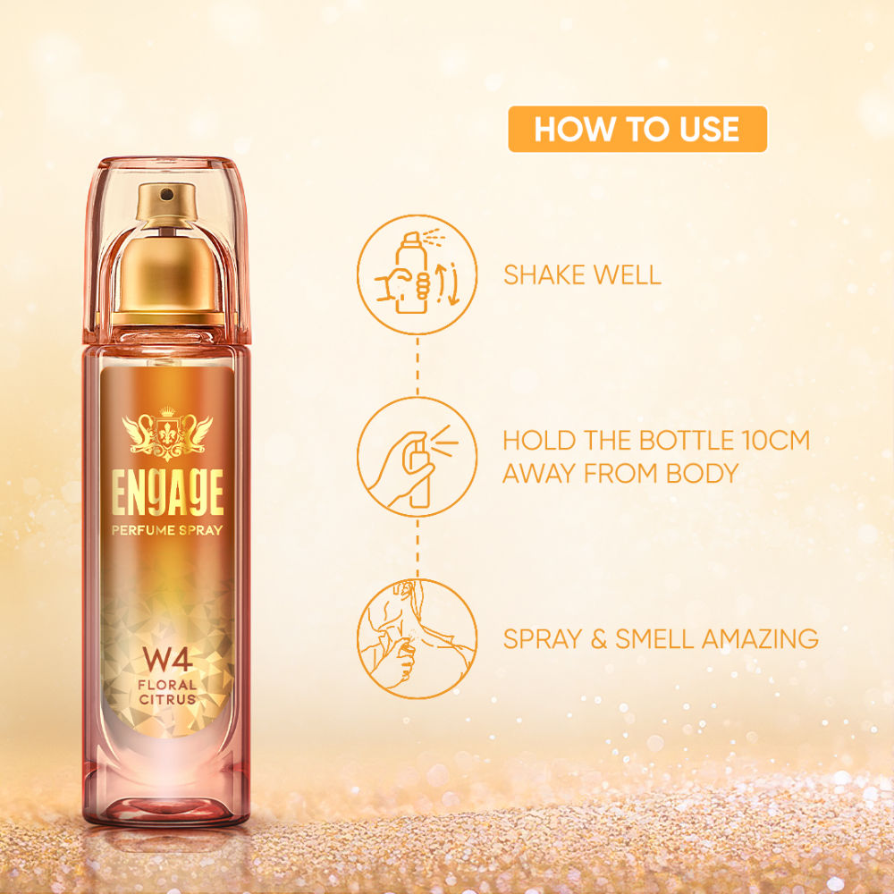 W4 Perfume Spray For Women, Fruity & Floral, Skin Friendly, Long-Lasting