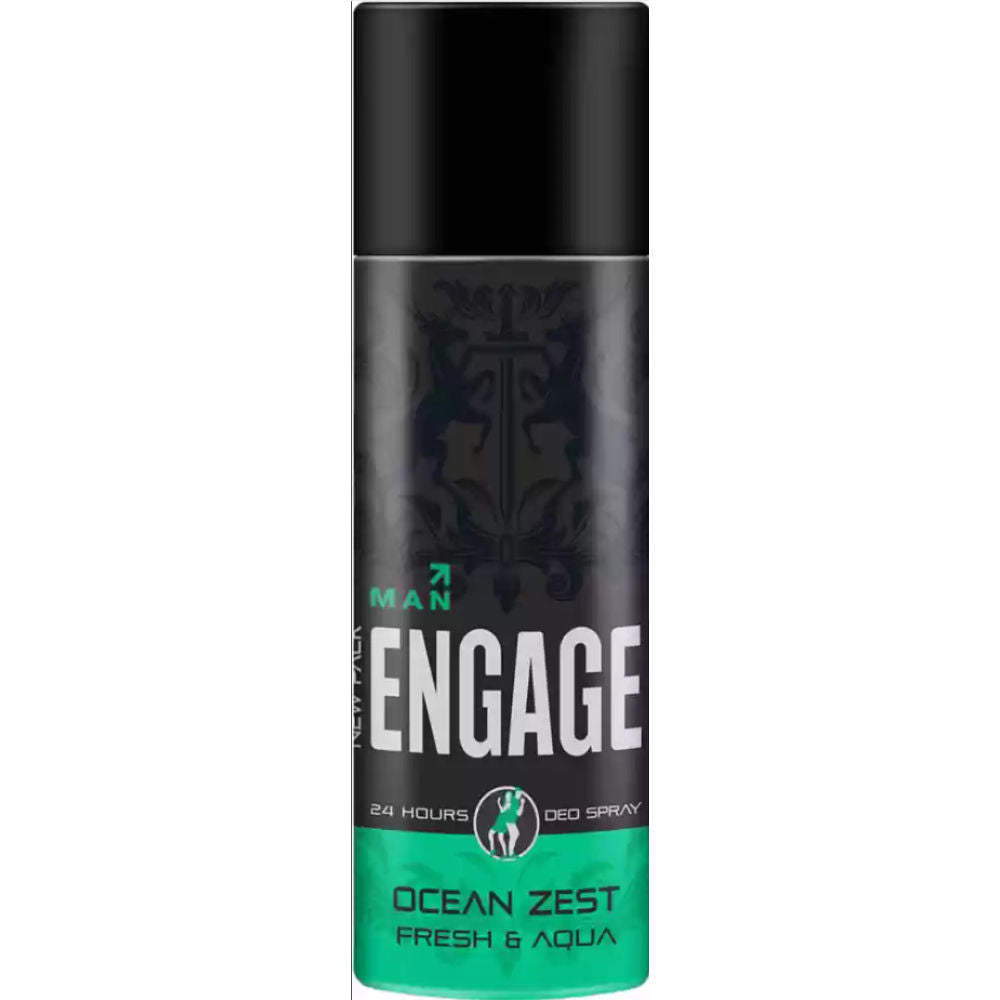 Ocean Zest Deodorant for Men, Citrus & Aqua, Skin Friendly, Long-Lasting