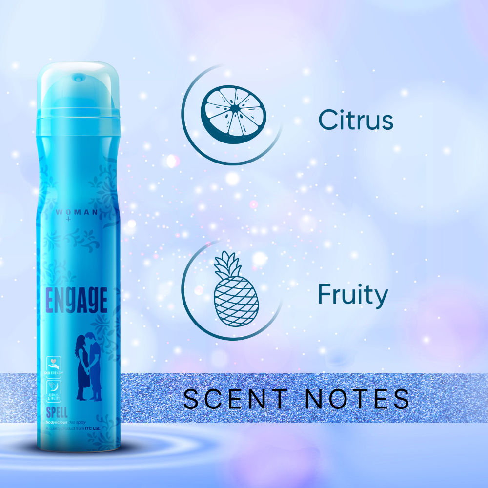 Spell Deodorant For Women, Citrus & Fruity, Skin Friendly, Long-Lasting