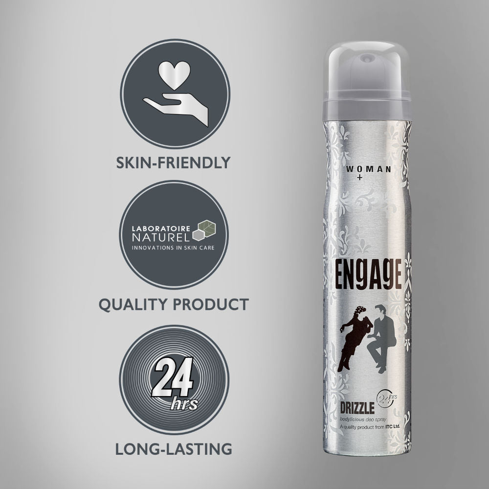 Drizzle Deodorant For Women, Floral & Lavender, Skin Friendly, Long-Lasting