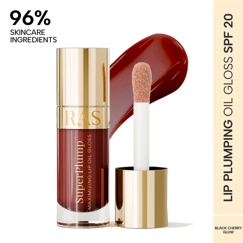 Super Plump Maximizing Lip Oil Gloss - Black Cherry Glow