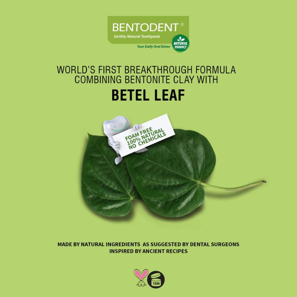 Betel Leaf Toothpaste Organic, Vegan,SLS Free, Fluoride Free for Fresh breath