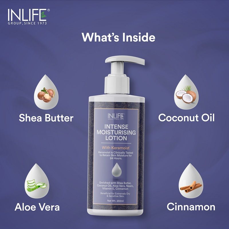 Intense Moisturizing Lotion - Shea Butter Body Lotion For Face, Very Dry Skin, & Body