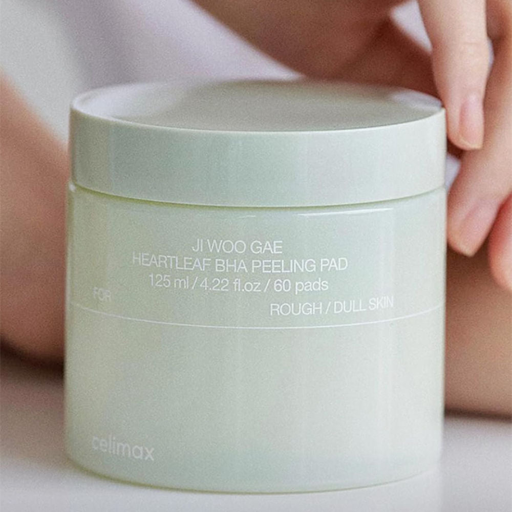 Ji Woo Gae Heartleaf BHA Peeling Pad, Exfoliates, Calms & Controls Sebum