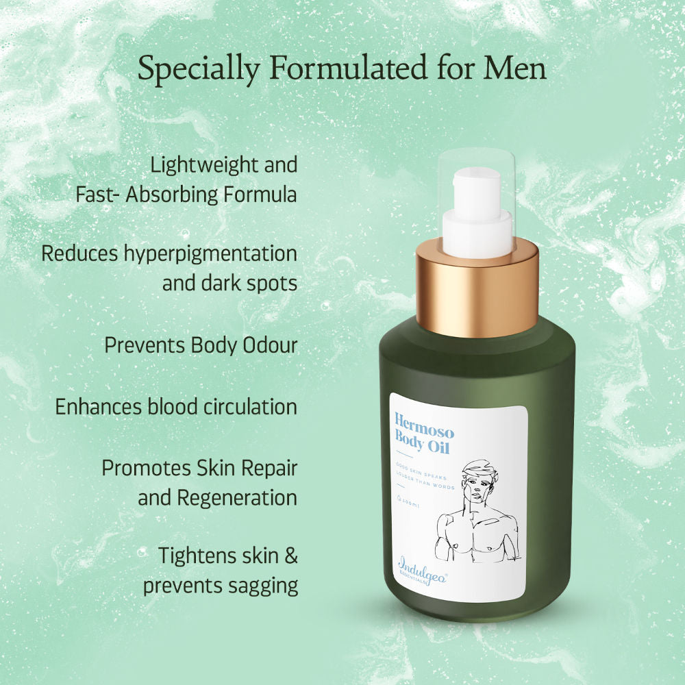 Hermoso Body Oil For Men, Helps in Reducing Dryness & Dullness