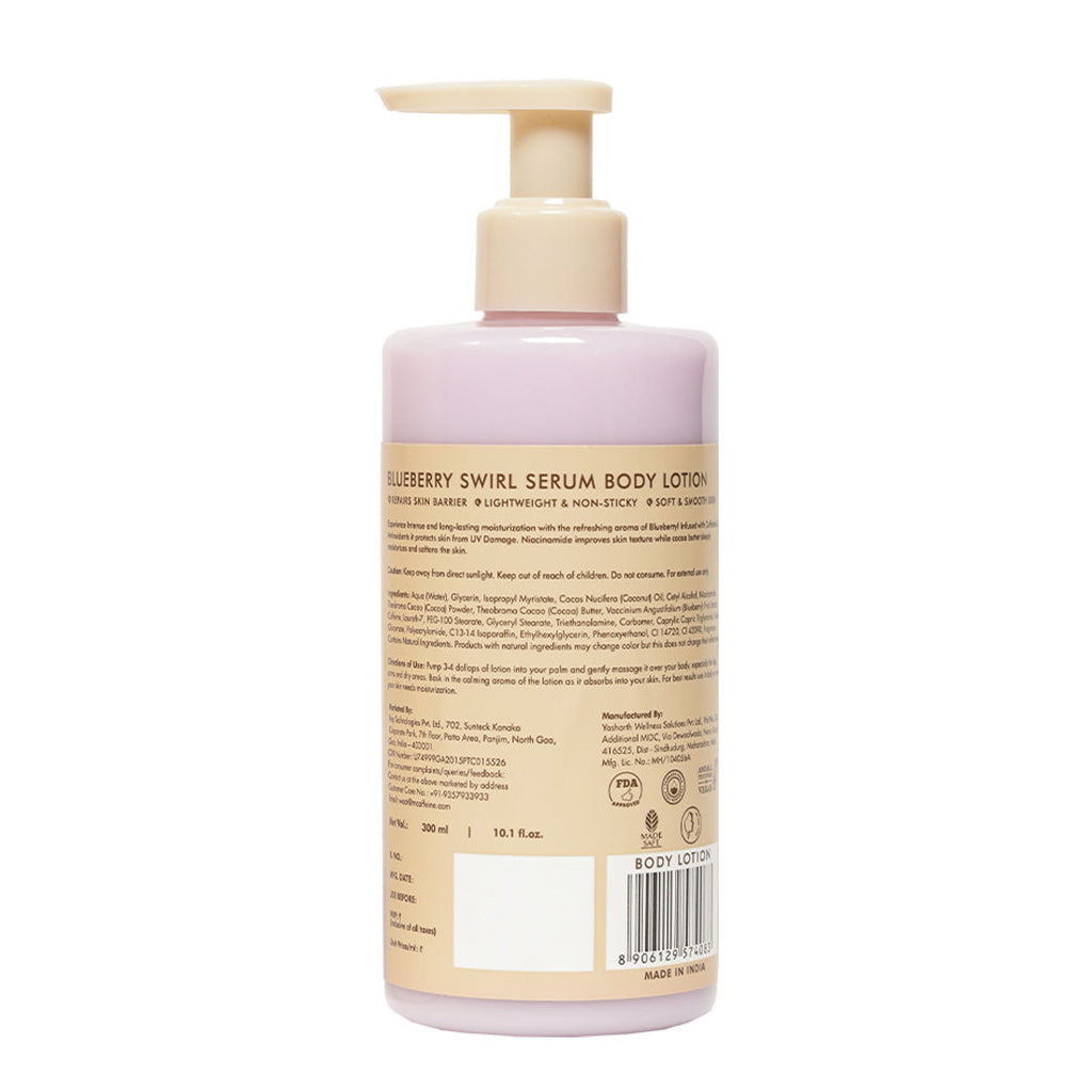 Blueberry Swirl Serum Body Lotion 72 hrs Deep Moisturization With Niacinamide