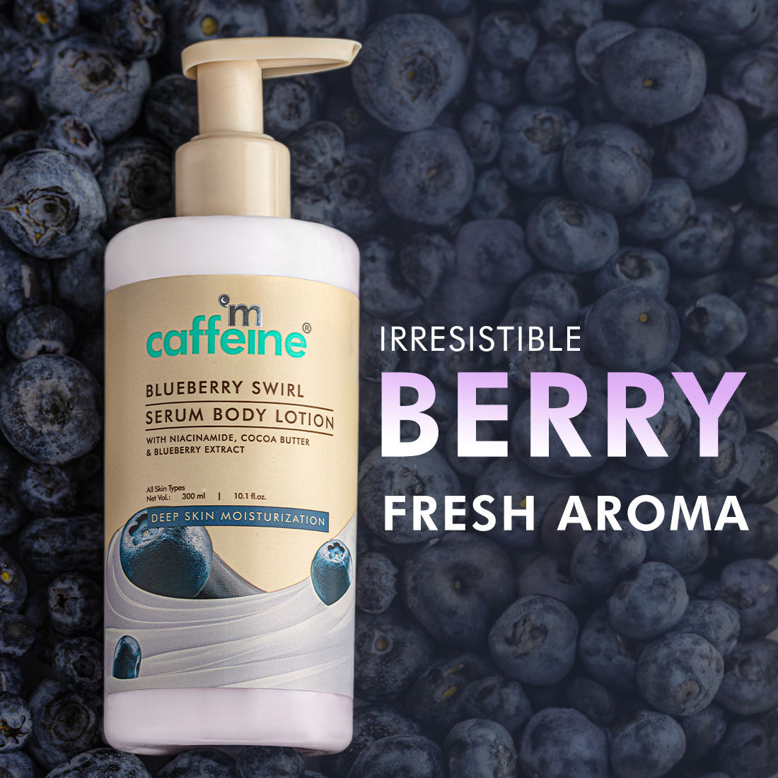 Blueberry Swirl Serum Body Lotion 72 hrs Deep Moisturization With Niacinamide